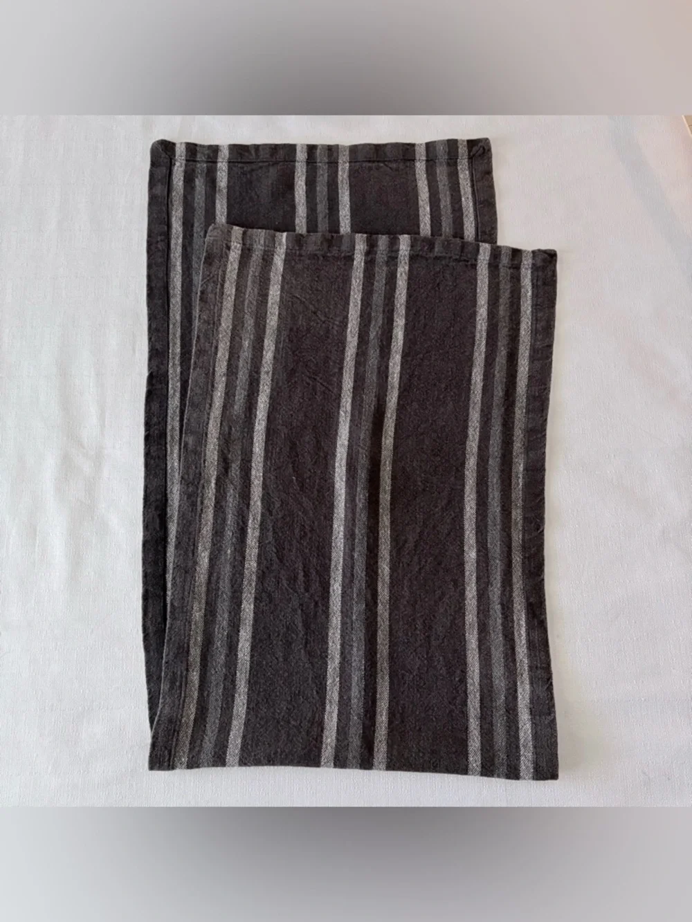 Organic Linen Table Runner Rustic Neutral French Country‎